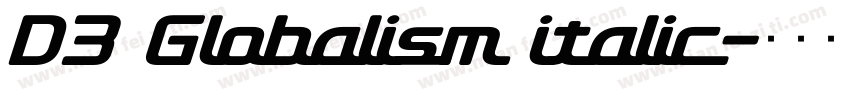 D3 Globalism italic字体转换